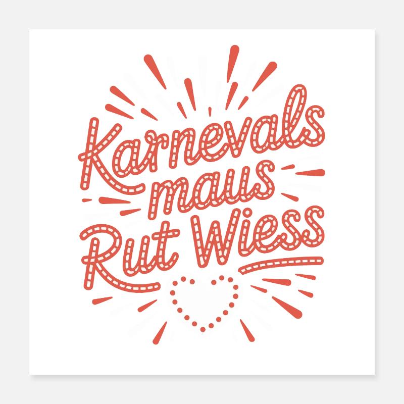 Souris de Carnaval, Rut, Wiess, Cologne, Cologne, Souris de Carnaval, Poster 40 x 40 cm