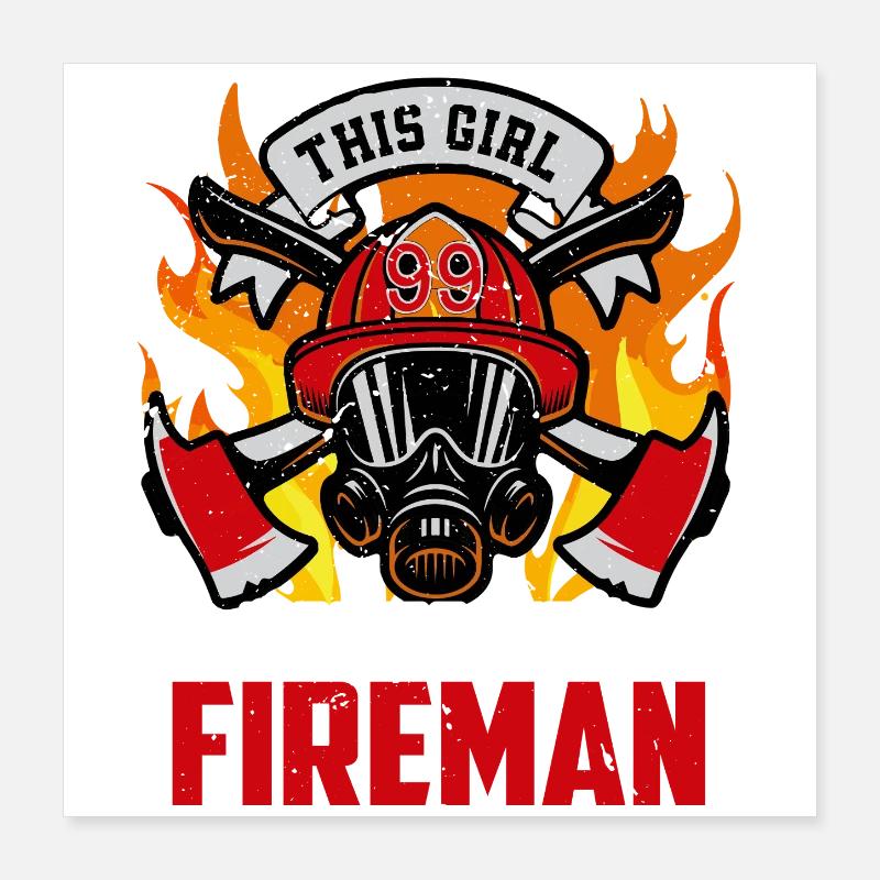 Fire brigade Poster 16" x 16" (40x40 cm)