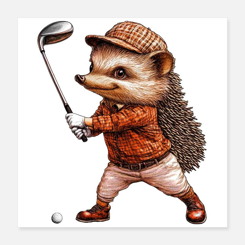 Golf du hérisson Poster 40 x 40 cm