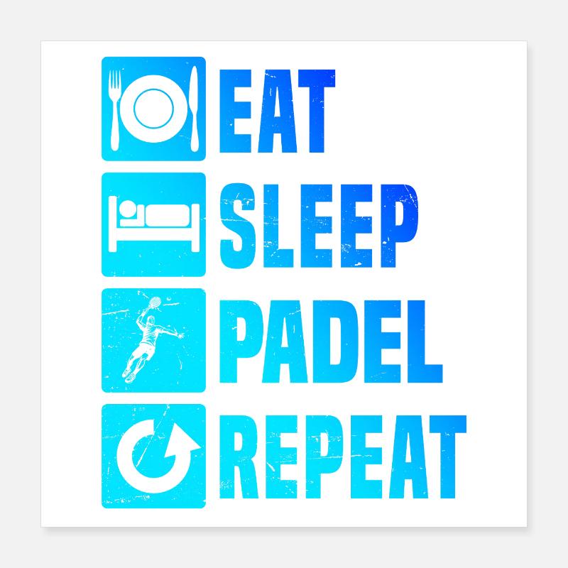 Focalisation pure sur le padel Poster 40 x 40 cm