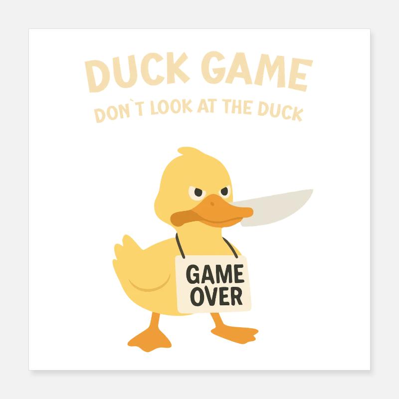 Duck Game Game Over Shield Poster 16" x 16" (40x40 cm)