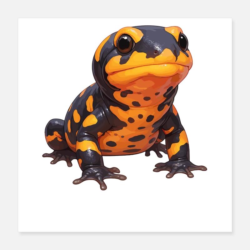 Salamandre de feu Salamandre Poster 40 x 40 cm