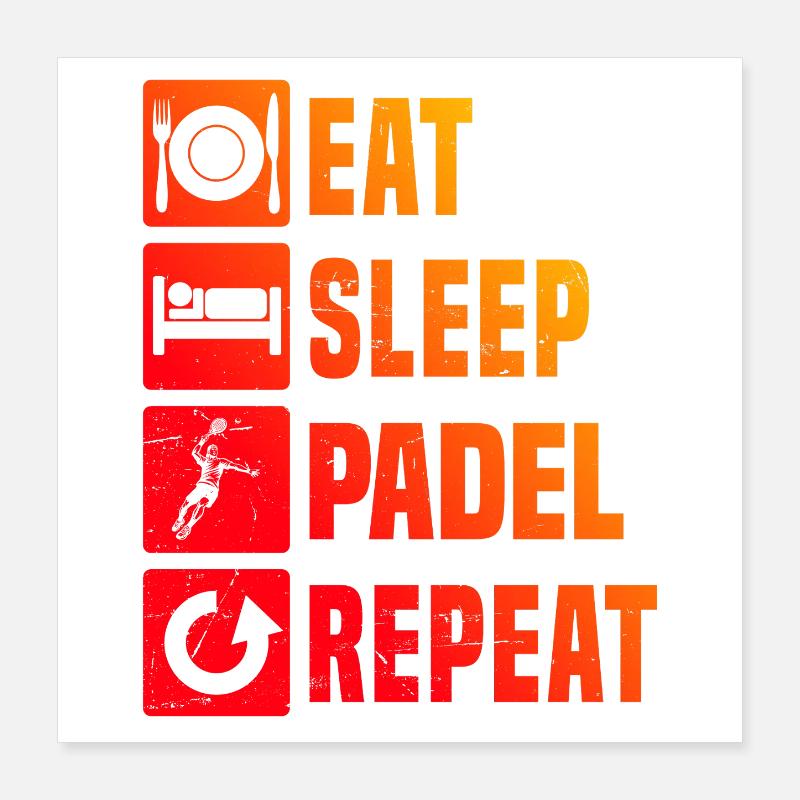 Conception compacte de padel pour les joueurs de padel Poster 40 x 40 cm