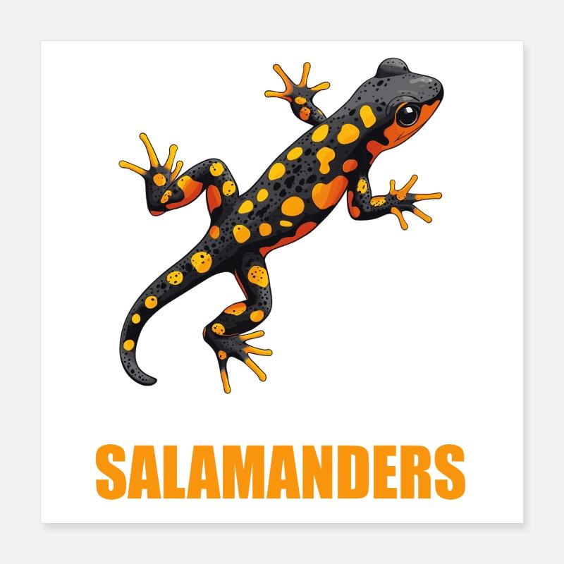 Feuersalamander Salamander Poster 40x40 cm
