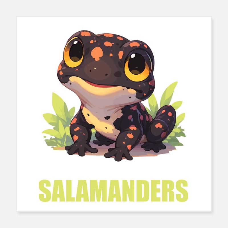 Feuersalamander Salamander Poster 40x40 cm