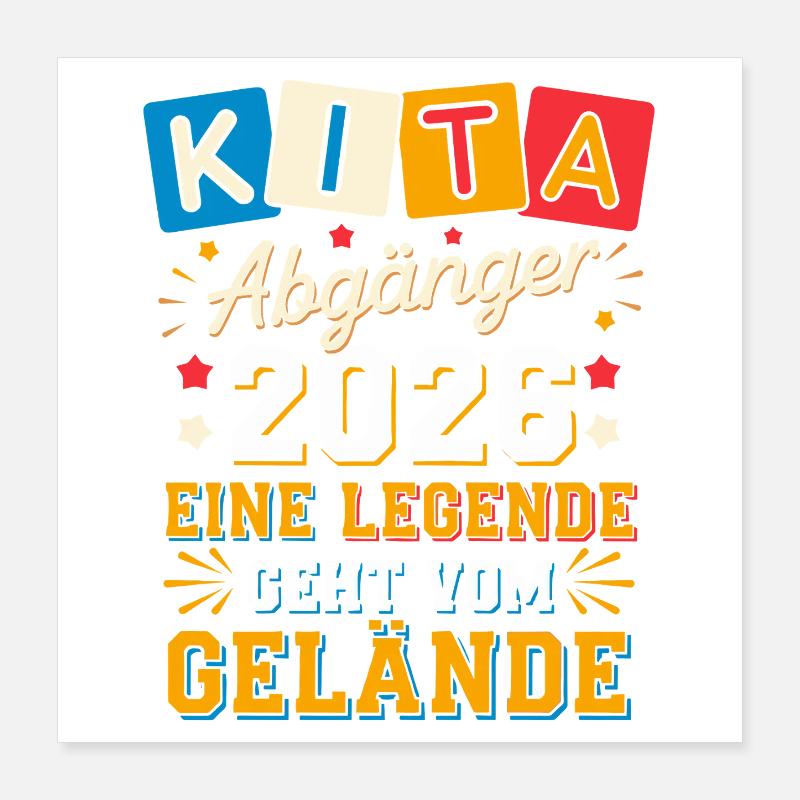 KIta Abgänger Abschied Abschluss Abschlussgeschenk Poster 40x40 cm