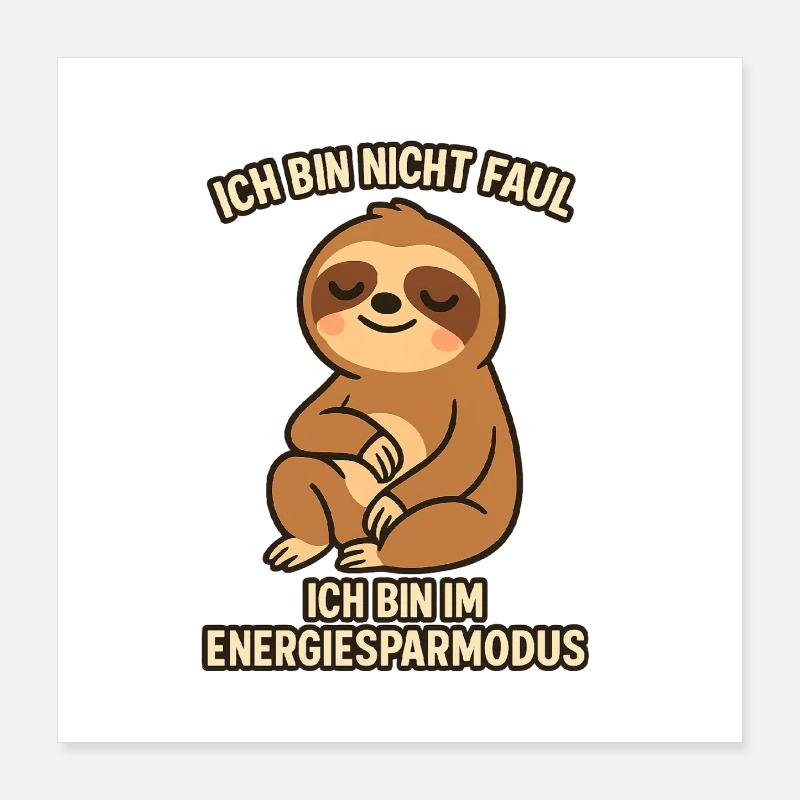 I'M NOT LAZY - IN POWER SAVING MODE Poster 16" x 16" (40x40 cm)