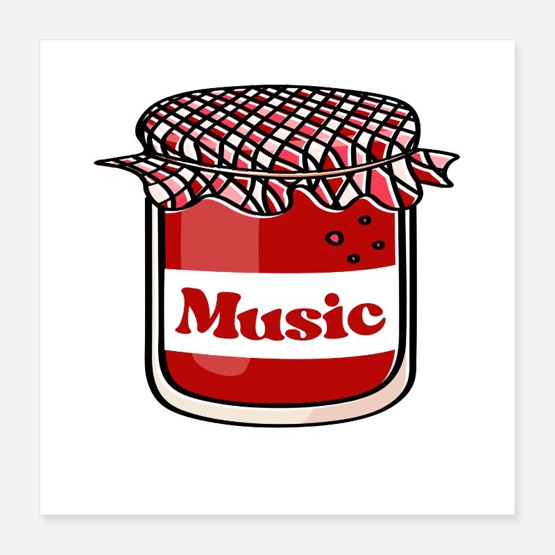 Pot Music Jam – Jam de partitions Poster 40 x 40 cm