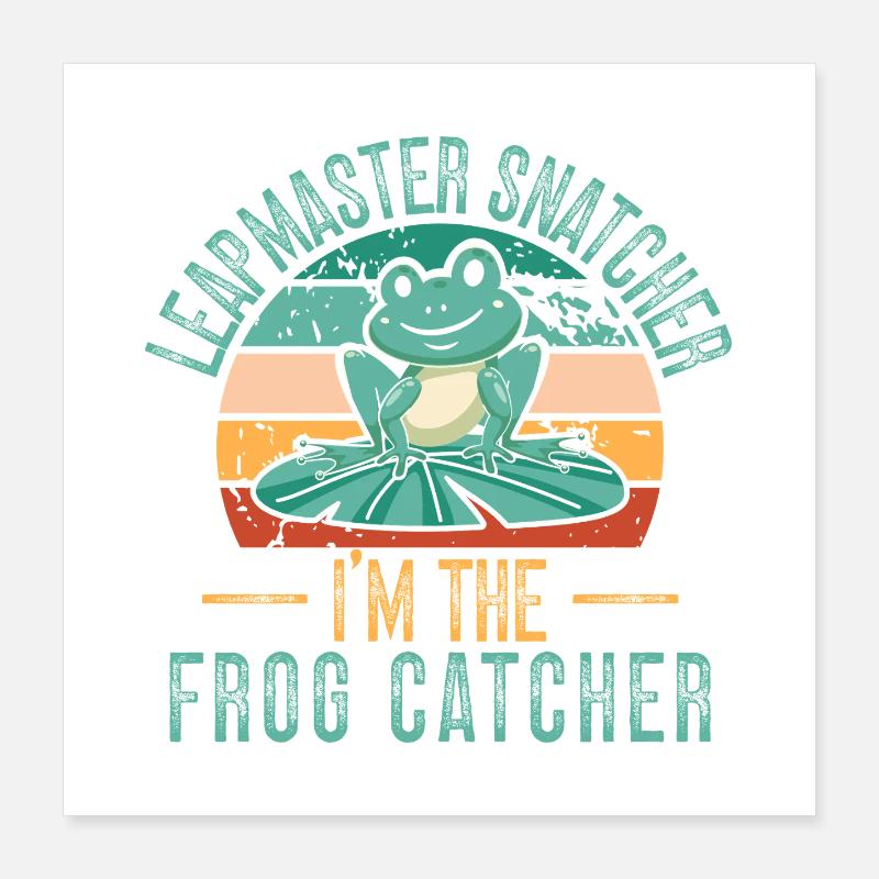 Grenouille Attrapeuse, Sauteuse, Grenouille Attrapeuse, Ravisseur, Poster 40 x 40 cm