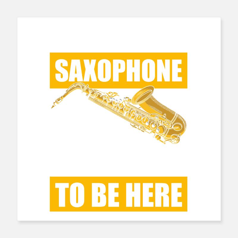 J’ai arrêté mon saxophone en jouant Poster 40 x 40 cm