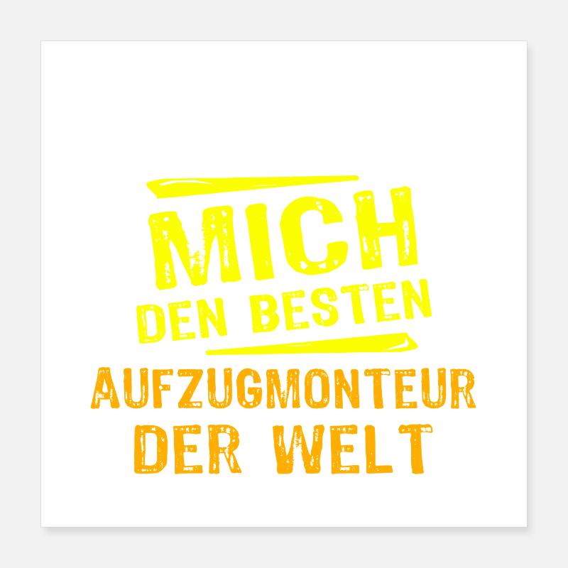 Elevator Technician Gift Poster 16" x 16" (40x40 cm)