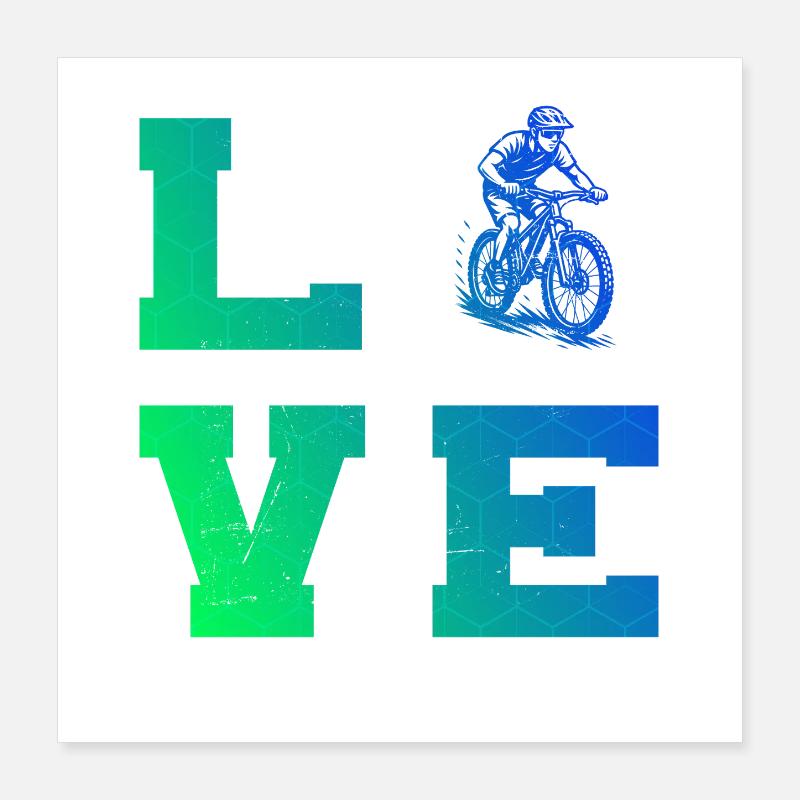 Conception de VTT vintage pour VTT Poster 40 x 40 cm