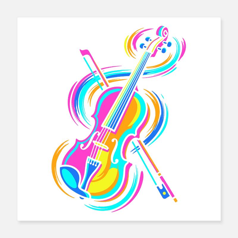 violin Poster 16" x 16" (40x40 cm)