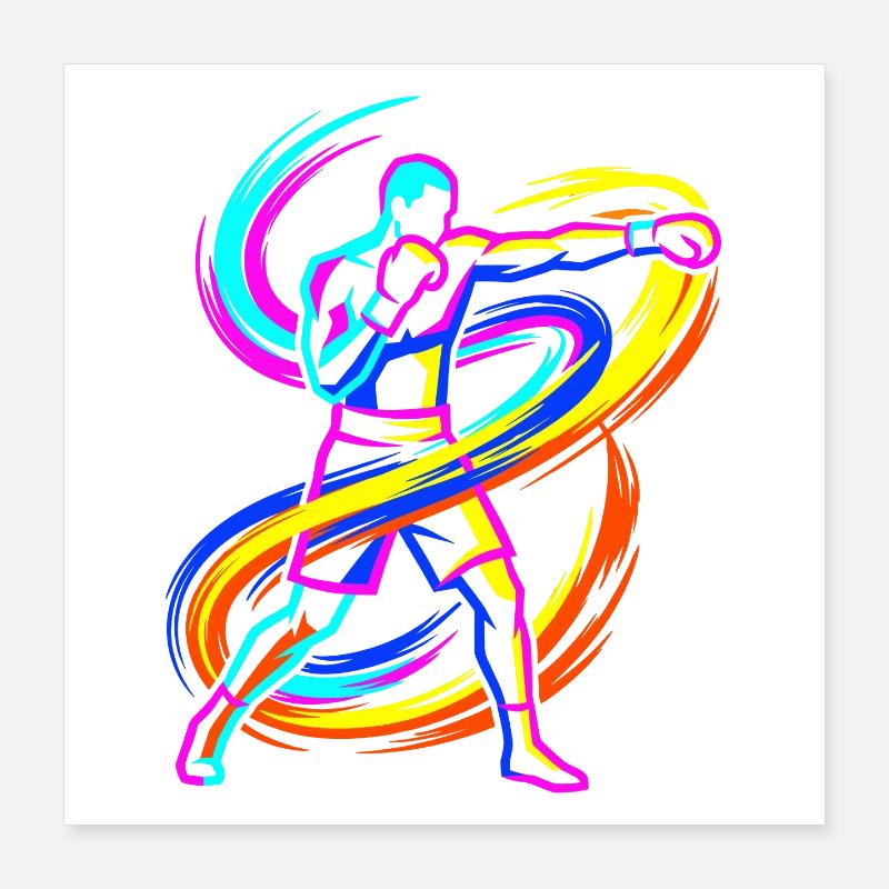 boxing Poster 16" x 16" (40x40 cm)