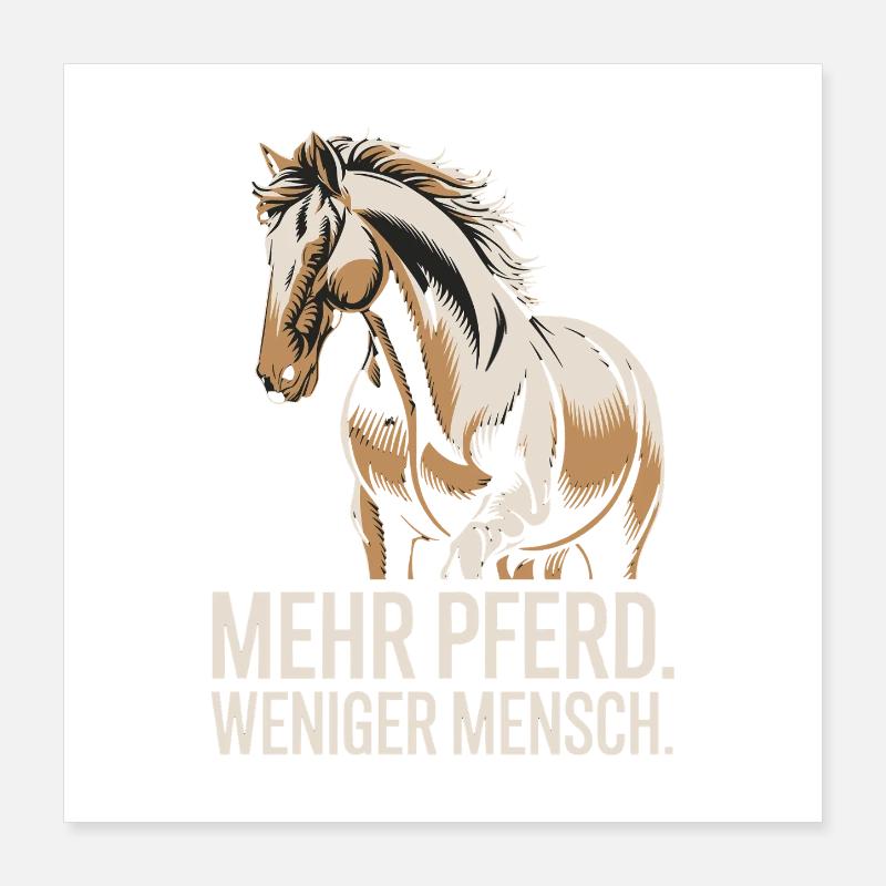 Plus de chevaux, moins d’hommes, paroles pour les cavaliers Poster 40 x 40 cm