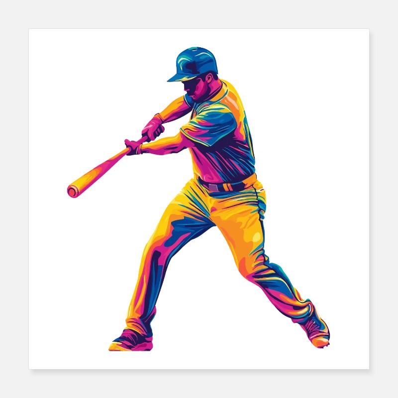 Baseball Poster 16" x 16" (40x40 cm)