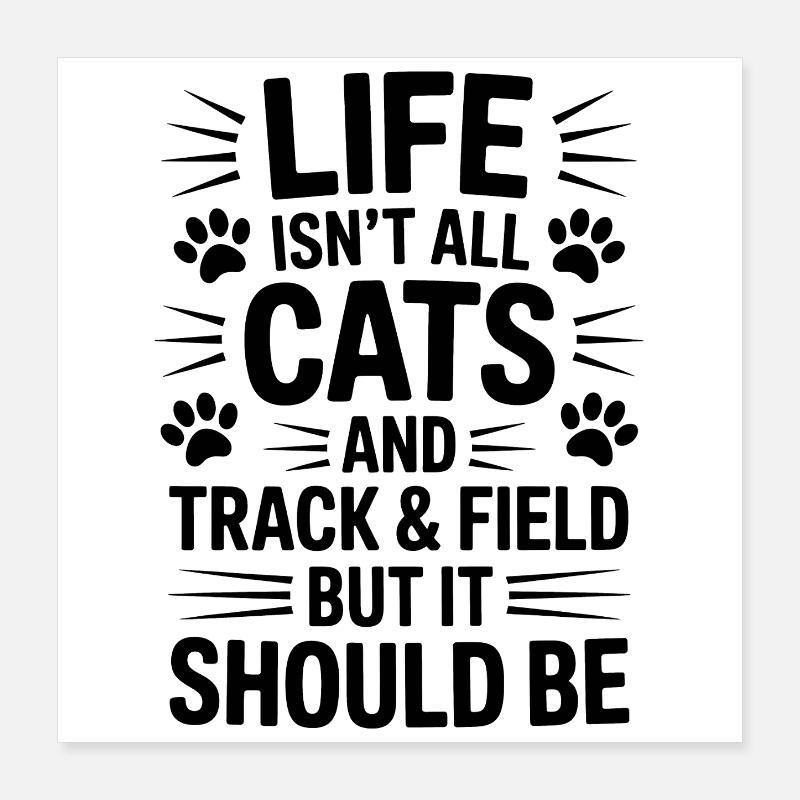 Leichtathletik Sprüche Leichtathletik Geschenk Poster 40x40 cm