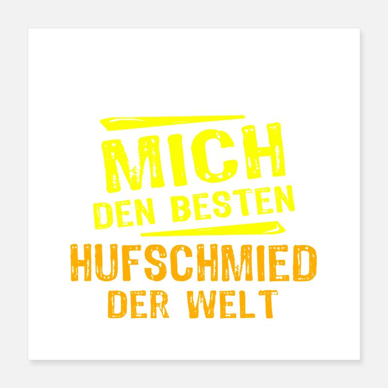 Hufschmied Geschenk Poster 40x40 cm