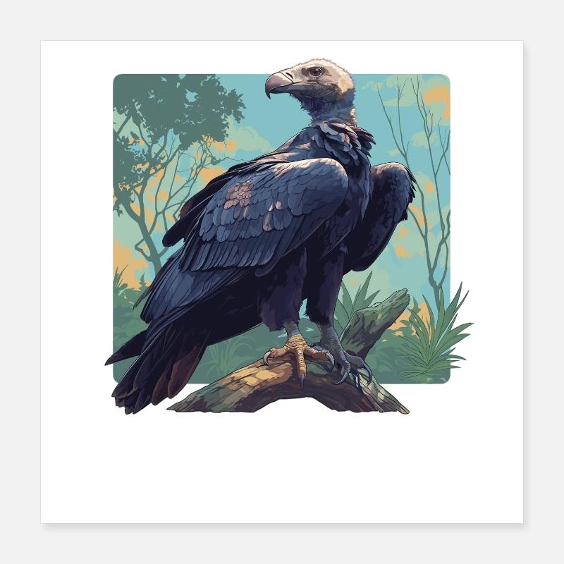 Vautour Poster 40 x 40 cm