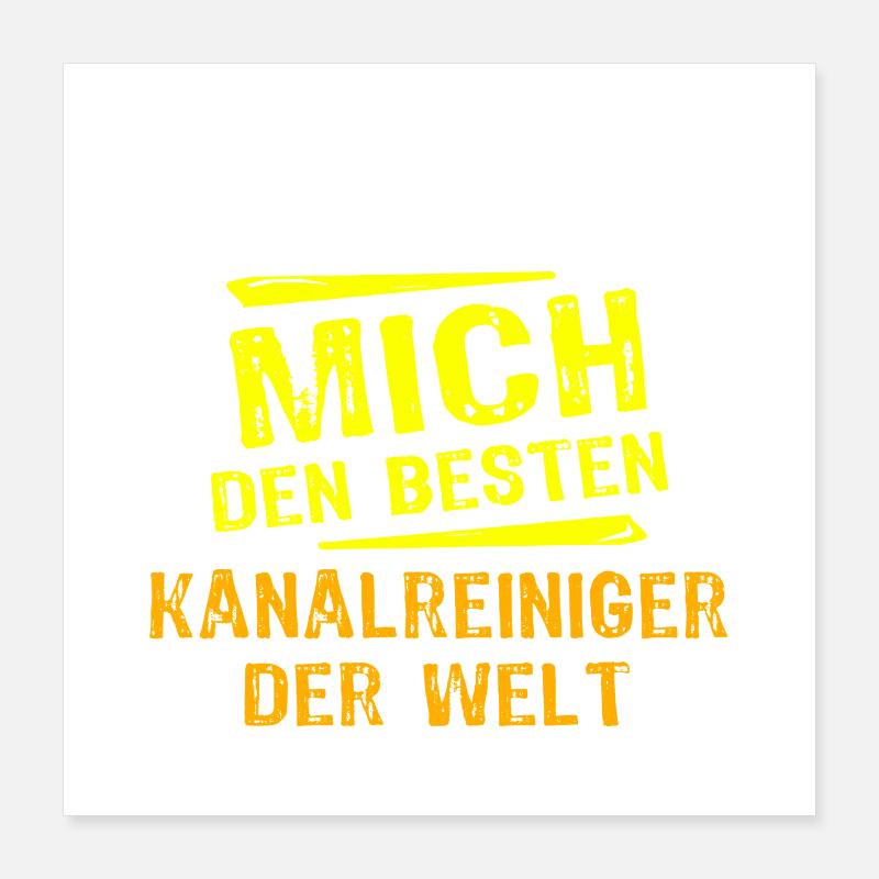 Sewer Cleaner Gift Poster 16" x 16" (40x40 cm)