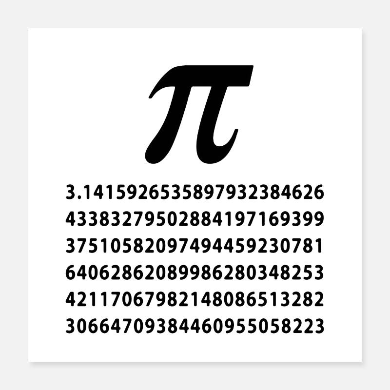 Pi Poster 40x40 cm