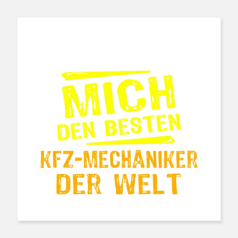 KFZ-Mechaniker Geschenk Poster 40x40 cm