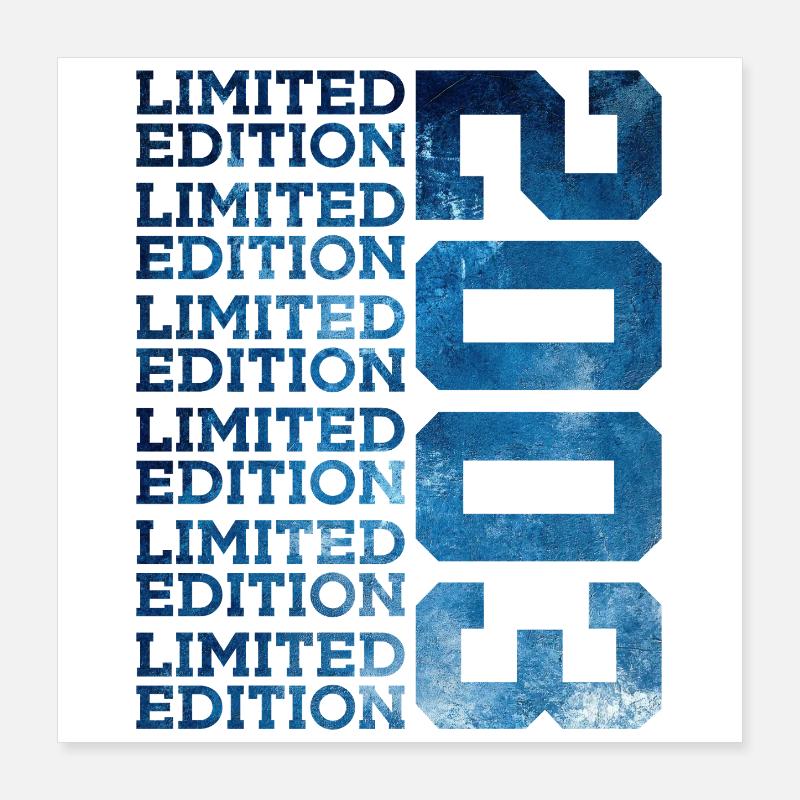 ÉDITION LIMITÉE 2003 23 ANS 23E ANNIVERSAIRE Poster 40 x 40 cm