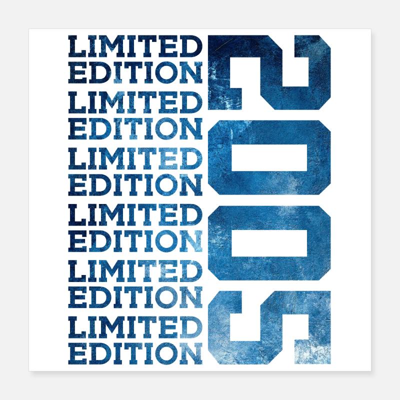 ÉDITION LIMITÉE 2005 21 ANS 21E ANNIVERSAIRE Poster 40 x 40 cm