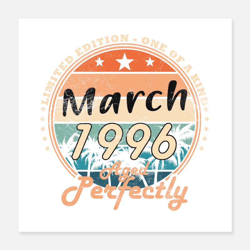 Anniversaire : mars 1996 Poster 40 x 40 cm