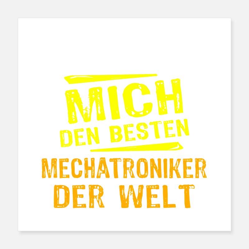 Mechatroniker Geschenk Poster 40x40 cm