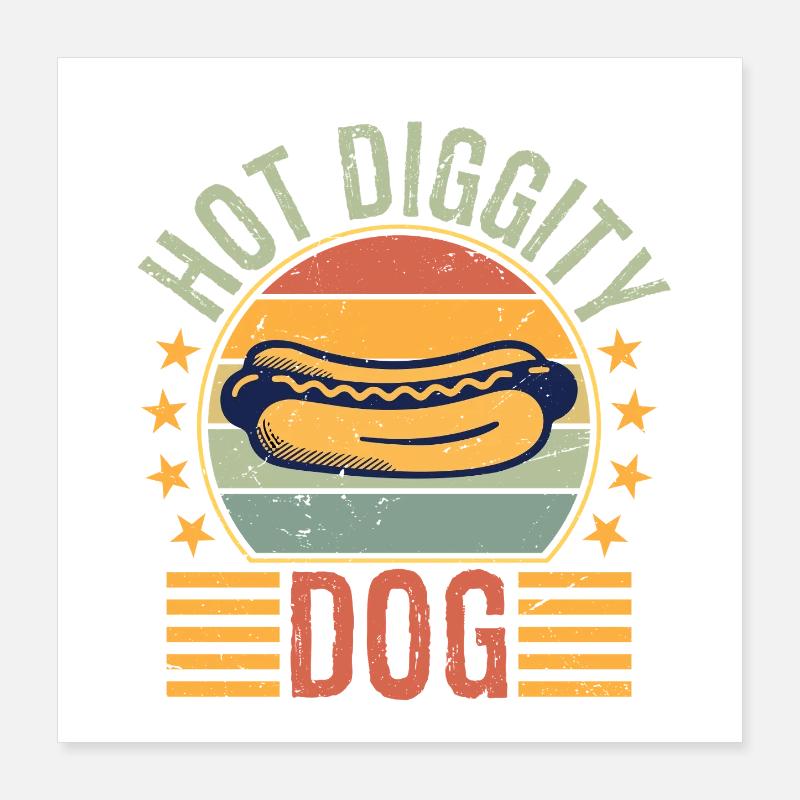 Hot Dignity Dog Poster 40 x 40 cm