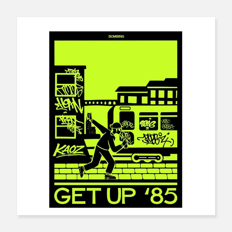Get Up 85 Graffiti Runner Poster 40x40 cm