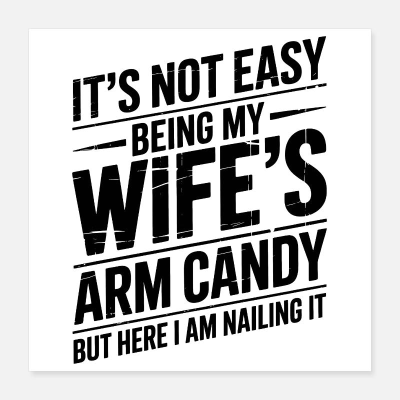 Ehefrau Sprüche Ehefrauen Lustige Ehefrau Geschenk Poster 40x40 cm