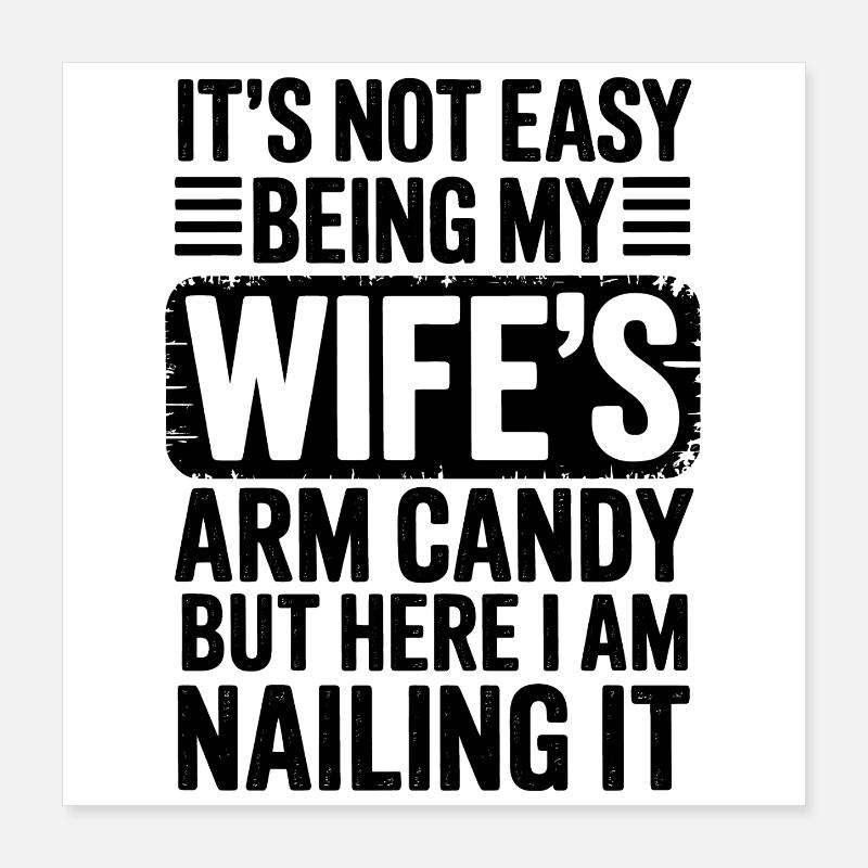 Ehefrau Sprüche Ehefrauen Lustige Ehefrau Geschenk Poster 40x40 cm