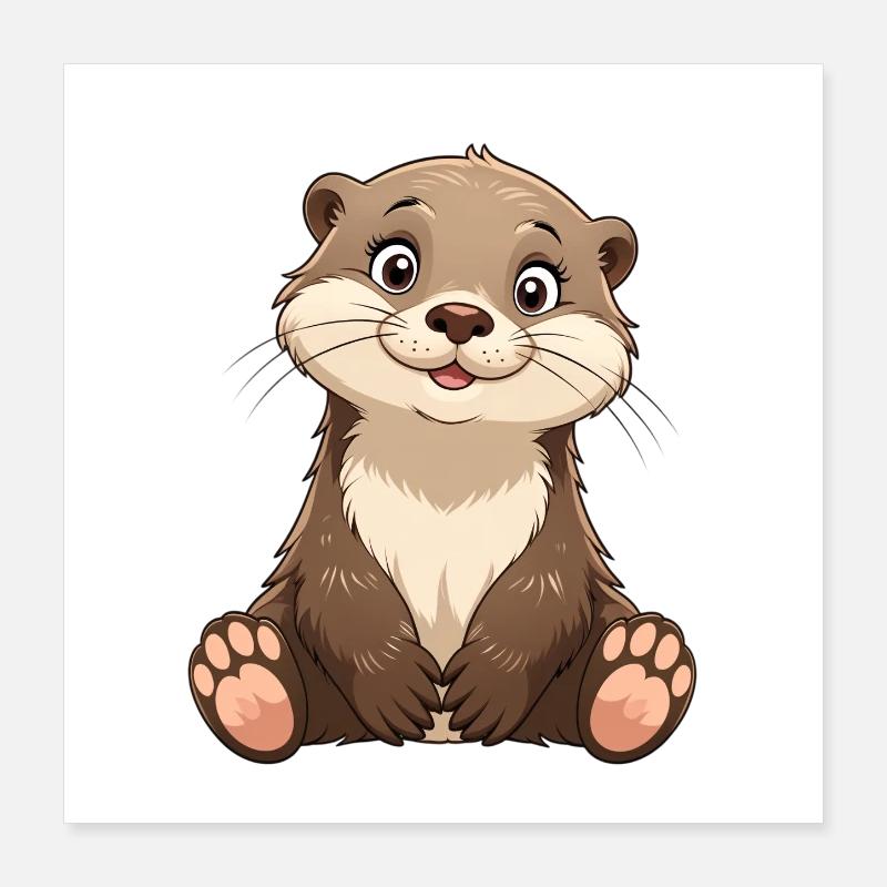 Schnuffelotter Kuschelheld Poster 40x40 cm