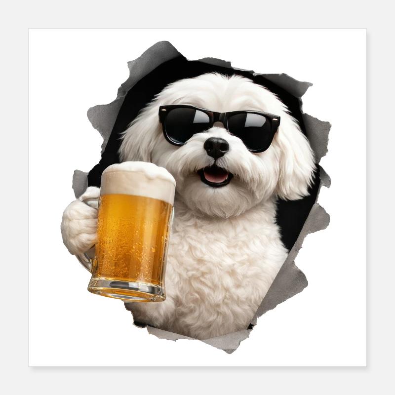 Maltesisches Bier Poster 40x40 cm