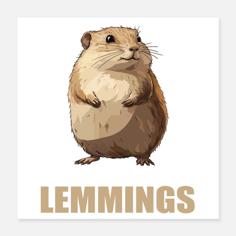 Lemmings Lemming Poster 40 x 40 cm