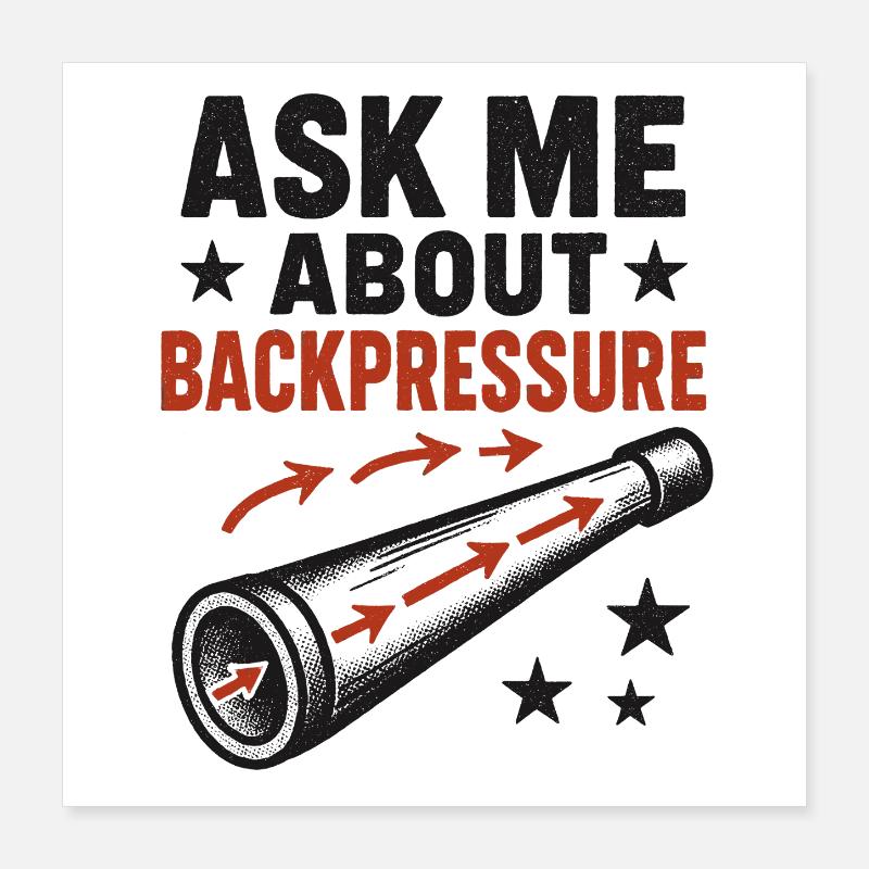 Frag mich nach Backpressure | Didgeridoo Technik Poster 40x40 cm