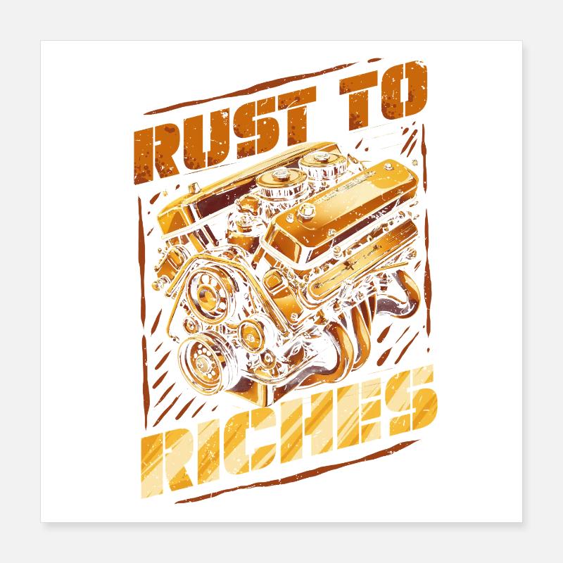 Auto Restauration Rust To Riches Poster 40x40 cm