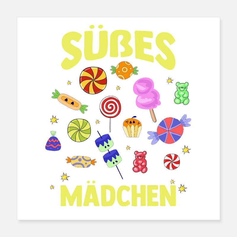 Sweets Sweet Tooth Cute Girl Poster 16" x 16" (40x40 cm)