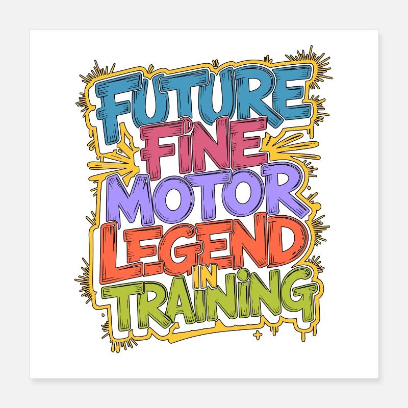 Pediatric OT Future Fine Motor Child Development Poster 16" x 16" (40x40 cm)