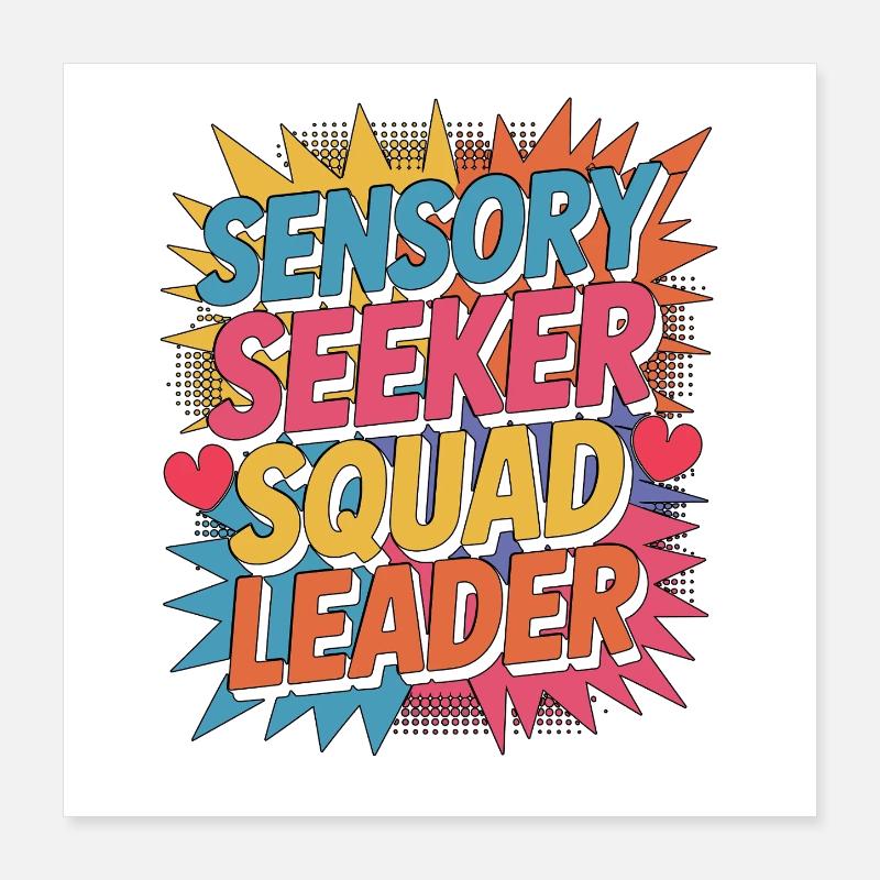 Pediatric OT Sensory Seeker Child Development Poster 40x40 cm