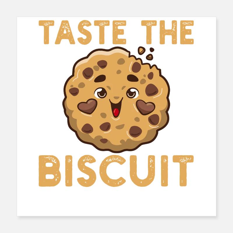 Probier den Keks Poster 40x40 cm