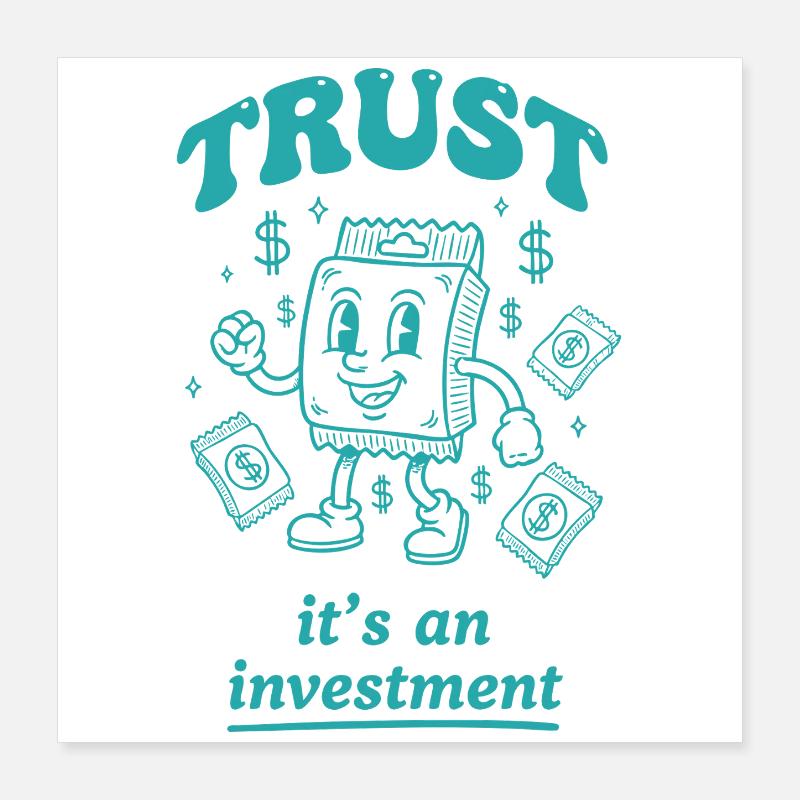 Trust It’s A Collecting de Cartes à Collectionner Poster 40 x 40 cm