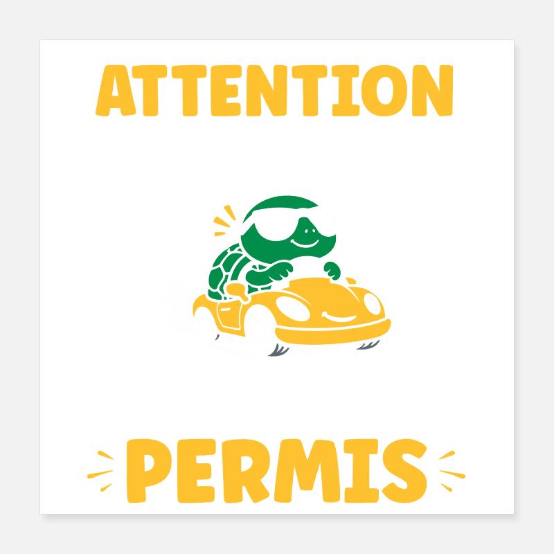 Führerschein-Humor Poster 40x40 cm