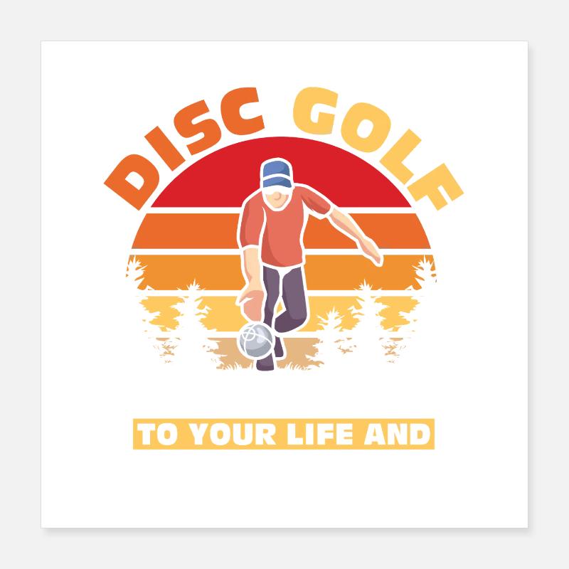 Cadeaux de disc golf Disc Golf Poster 40 x 40 cm