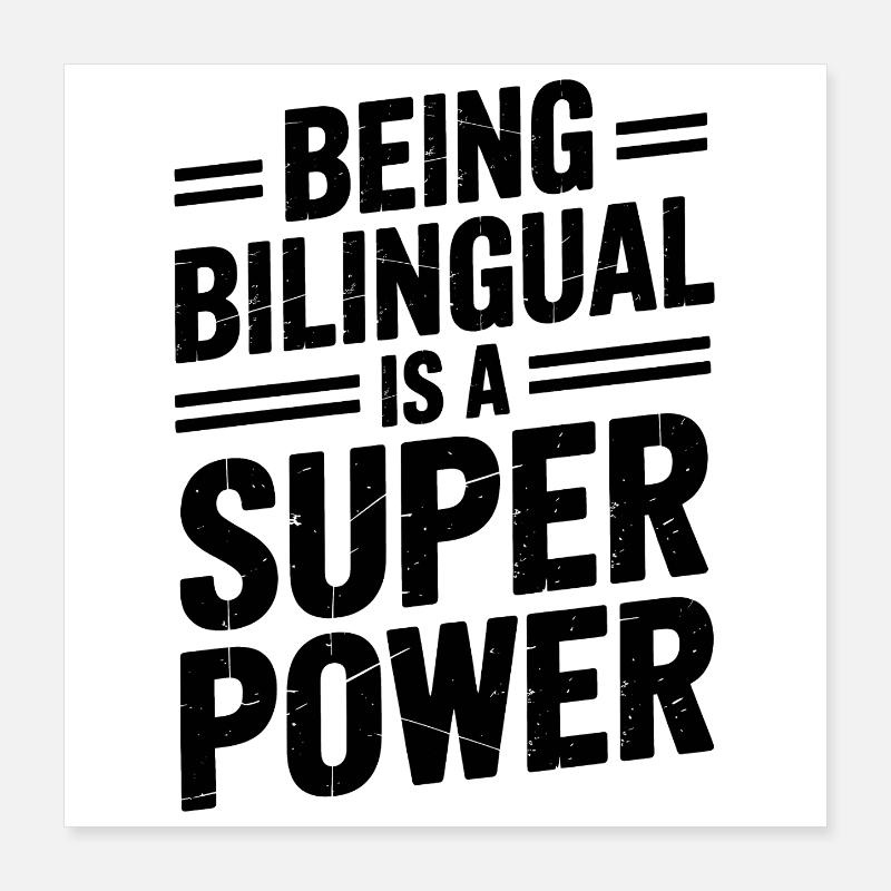 Foreign Language Sayings Funny Foreign Language Gift Poster 16" x 16" (40x40 cm)