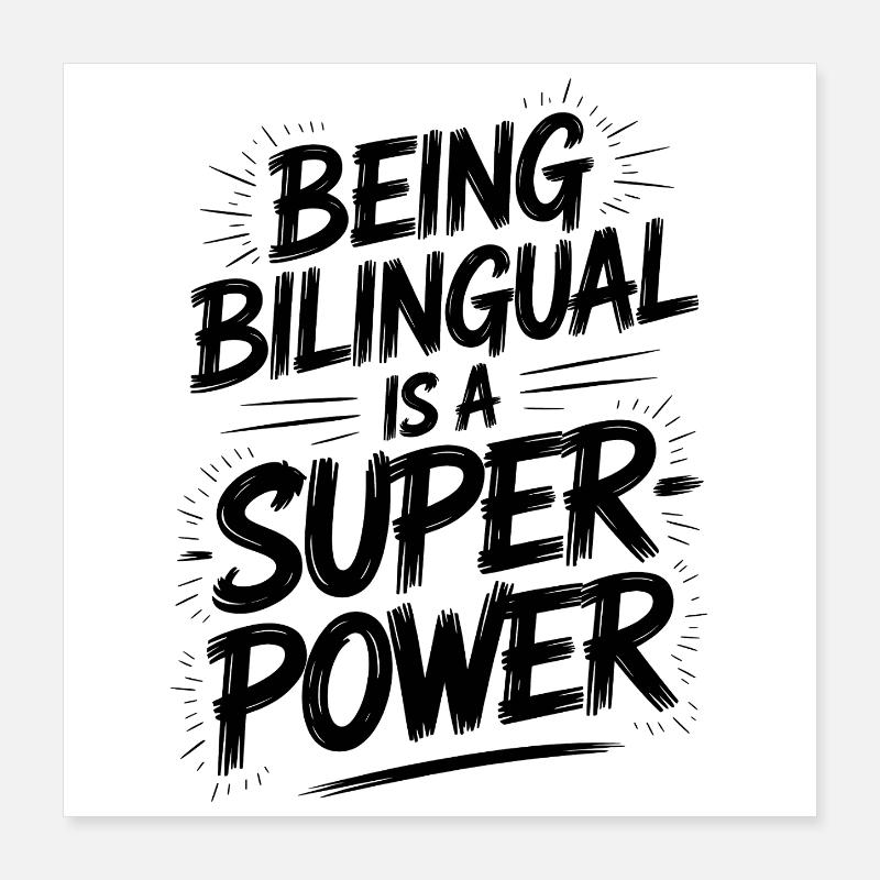 Foreign Language Sayings Funny Foreign Language Gift Poster 16" x 16" (40x40 cm)