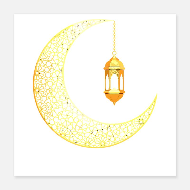 Ramadan Mondsichel Eid Mubarak Poster 40x40 cm
