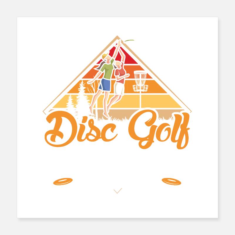 Disc Golf Geschenke Discgolf Poster 40x40 cm
